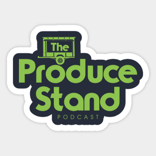 The Produce Stand Podcast primary logo lime green Sticker